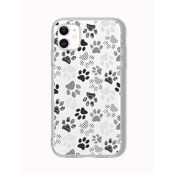 Black & White Paw Print iPhone 12 Pro Max Case 🐾